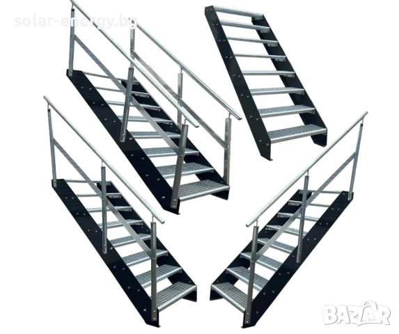 Метално стълбище 8 стъпала | Външни стълби | Поцинковано, снимка 5 - Други - 54235682