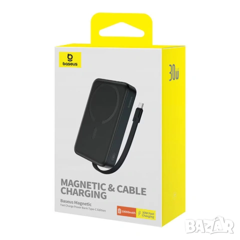 Baseus Magnetic Mini-Външна батерия-10000mAh, USB-C, 30W, MagSafe