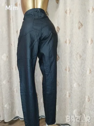 JUNAROSE 48 Черен еластичен панталон/ промазка/, снимка 3 - Панталони - 48777452