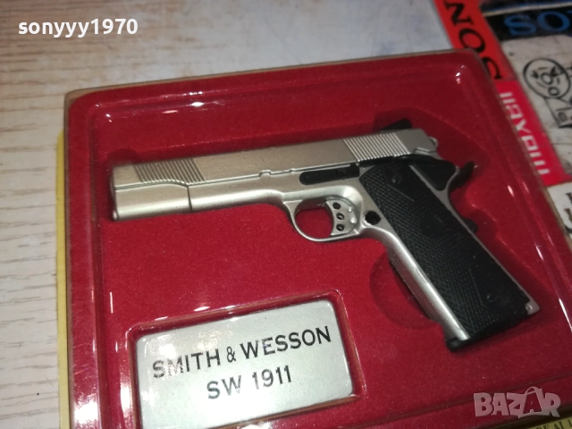 SMITH & WESSON SW 1911-КОЛЕКЦИОНЕРСКИ ПИСТОЛЕТ-ВНОС SWISS 1409251130, снимка 5 - Колекции - 51707582