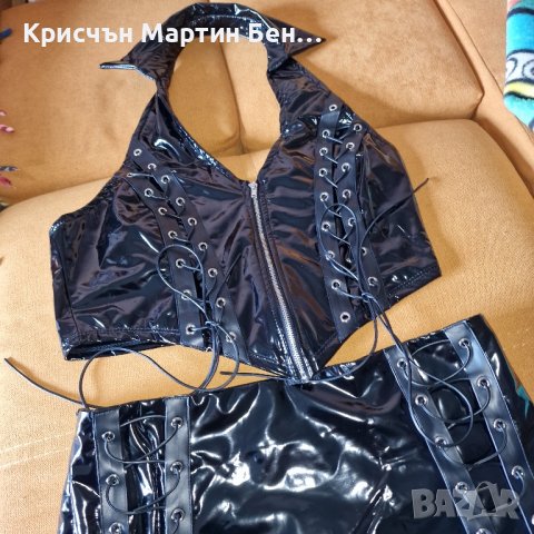 Латексов Комплект.м.л, снимка 10 - Корсети, бюстиета, топове - 44100677