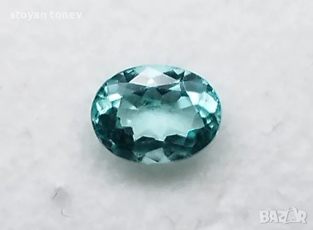 Параиба турмалин с перфектна чистота и цвят - 0.61кт.! Нов! Сертификат!, снимка 9 - Други - 49703400