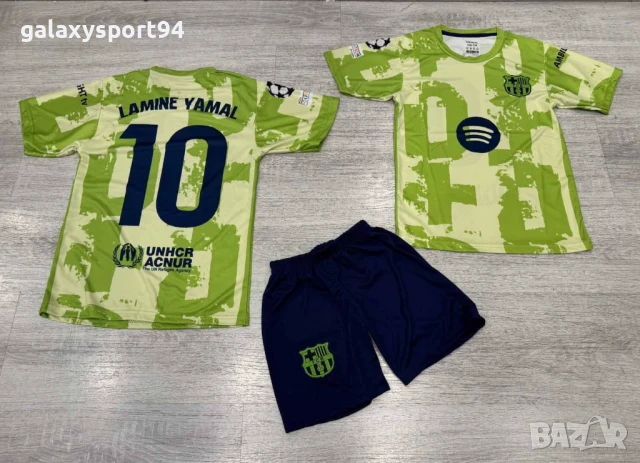 Ламин Ямал  детски екипи в 6 цвята титулярни и резервни Барселона ново, снимка 11 - Футбол - 51226761