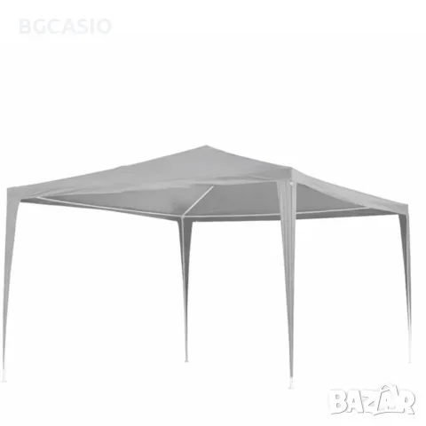 Градински PVC Павилион 3x3 м Сив – Водоустойчива Шатра с Прозорци и Странични Стени, снимка 6 - Градински мебели, декорация  - 56122182