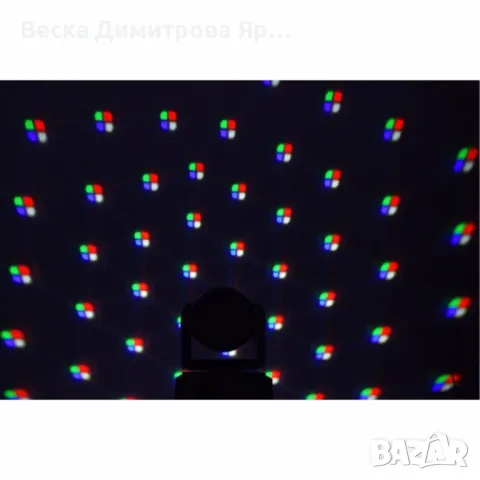 Мини LED 2в1 прожектор с движеща се глава – Компактна мощ за впечатляващо осветление, снимка 8 - Прожектори - 50356388