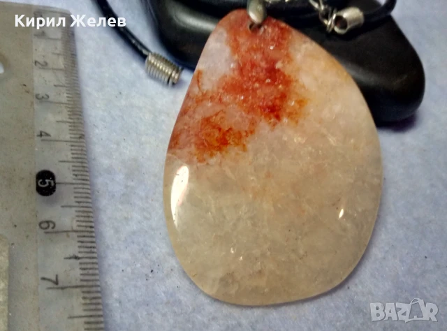 РАЗКОШНО ВИНТИДЖ АРТ КОЛИЕ с МЕДАЛЬОН от ПОЛИРАН КВАРЦ ХЕНД-МЕЙД БИЖУ 11833, снимка 8 - Колиета, медальони, синджири - 51360689