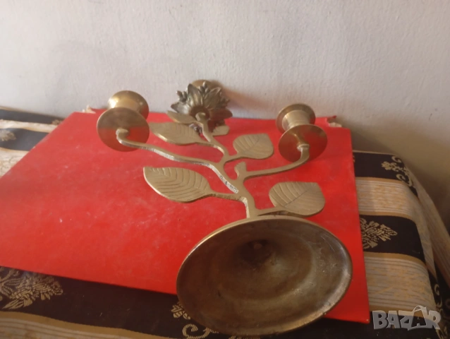 Винтидж свещник, снимка 5 - Други ценни предмети - 54287032