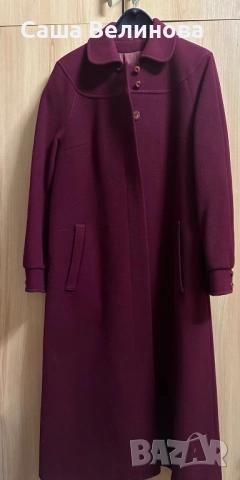 Палто винено червено 70% вълна