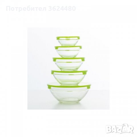 Комплект купи 5 бр, Стъклени с Капак против протичане, снимка 5 - Прибори за хранене, готвене и сервиране - 40039442
