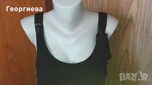 Рокля в черно, с къдрица - свободна талия ПРОМОЦИЯ 👗🍀S,M👗🍀арт.2020, снимка 3 - Рокли - 29868473