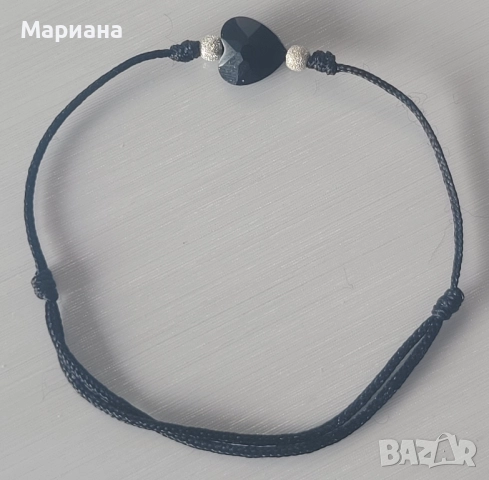 гривна от конец с камъни и сребърни топчета, снимка 15 - Гривни - 46701350