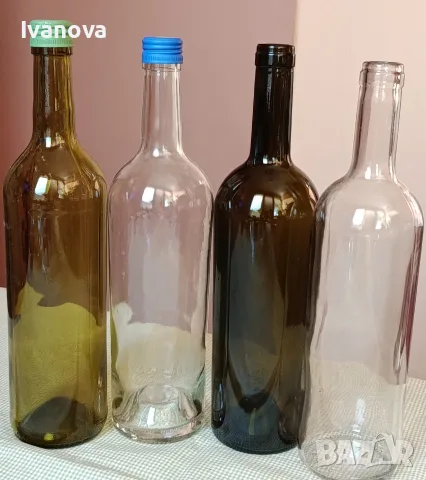 Бутилки стъклени чисти за тапа и с капачка, снимка 2 - Други стоки за дома - 21457749