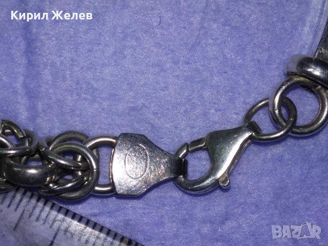 ВЕРСАЧЕ ШАРМАНТНА СРЕБЪРНА ДИЗАЙНЕРСКИ АРТ МОДЕЛ ГРИВНА СРЕБРО 925 МАЙСТОРСКО БУТИКОВО БИЖУ 40568, снимка 7 - Гривни - 42615288