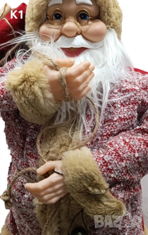 Голям Дядо Коледа 60см, снимка 4 - Декорация за дома - 52550033