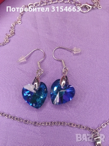 Комплект колие и обици , снимка 4 - Бижутерийни комплекти - 52772988