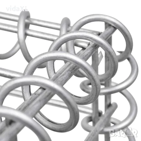 vidaXL Габион повдигната леха, поцинкована стомана, 50x50x50 cм, снимка 6 - Саксии и кашпи - 56146137