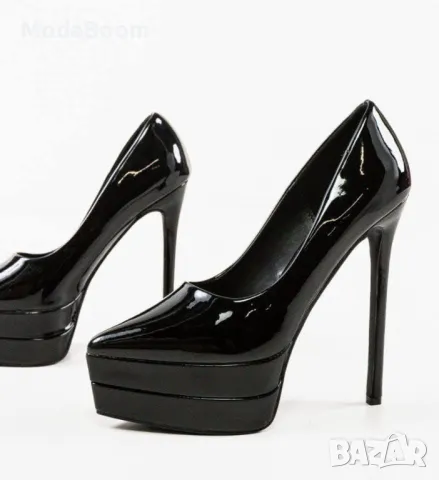 Дамски обувки на ток - лак , снимка 2 - Дамски обувки на ток - 48951732