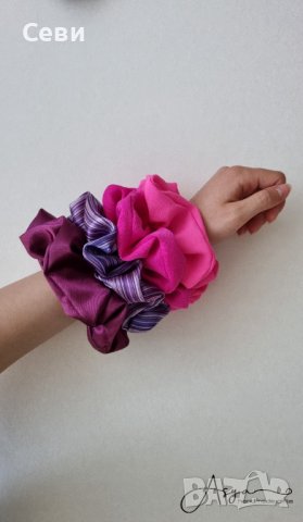 Скрънчита за коса , снимка 3 - Аксесоари за коса - 33703046