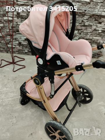 Бебешка количка moni polly 3в1, снимка 3 - Детски колички - 44657962