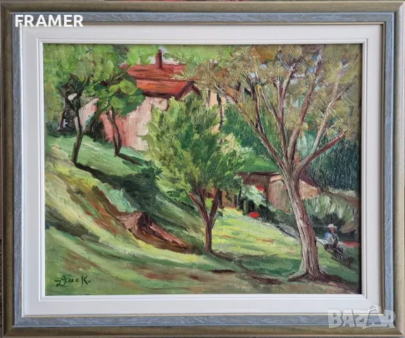 Никола Даскалов 1941 - 2010 Пролет картина с маслени бои , снимка 1