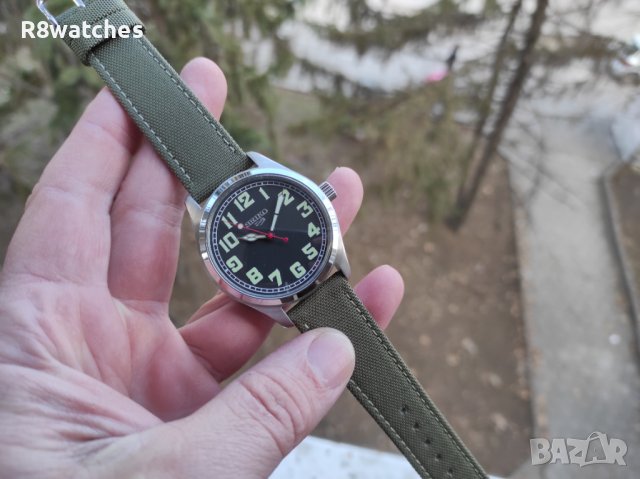 Seiko mod Pilot NH35 40mm 2бр. каишки, снимка 1