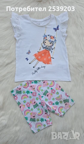 Детска тениска и късо клинче Peppa Pig 3-4 години, снимка 3 - Детски тениски и потници - 50665258