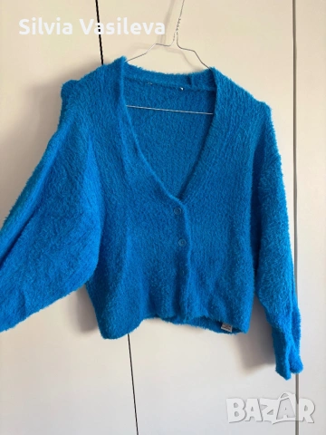Дамска жилетка Zara синя, снимка 3 - Жилетки - 54318840