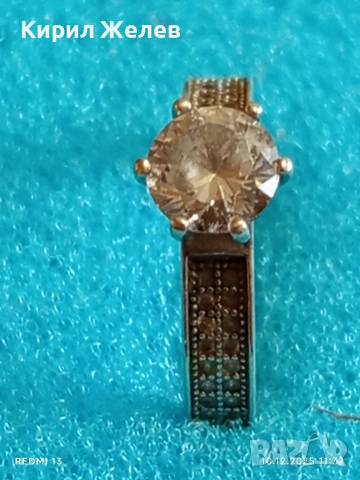 Елегантен сребърен пръстен с ювелирно инкрустирани цирконий ръчна изработка 34513, снимка 3 - Пръстени - 52719254