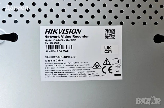 8 портов PoE 4K NVR Hikvision AcuSense DS-7608NXI-K2/8P, снимка 4 - Комплекти за видеонаблюдение - 55770039