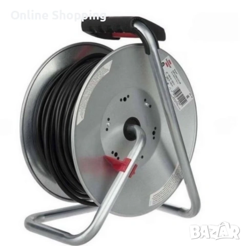 Електрически удължител с макара KraftRoyal 50m , снимка 5 - Разклонители и удължители - 53375624