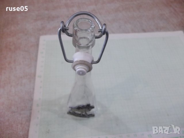 Шише с порцеланова клапа за затваряне и метална апликация, снимка 7 - Други ценни предмети - 33715070