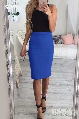 Червена/винена Пола рипсено Кадифе, Синя Вълнена пола