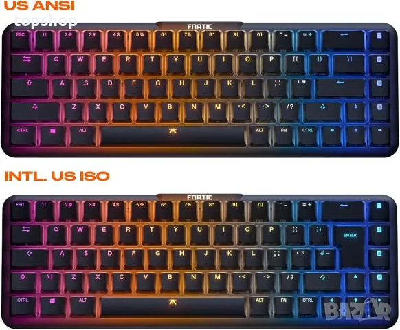 Чисто нова механична геймърска клавиатура Fnatic STREAK65 LP (Low Profile) с нископрофилни суичове.., снимка 7 - Клавиатури и мишки - 56135443