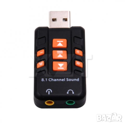 Универсален Портативен Мини Аудио Адаптер Xear 3D USB 3D 8.1 Канална Звукова Карта + 3.5мм Интерфейс, снимка 2 - Аудиосистеми - 35169293