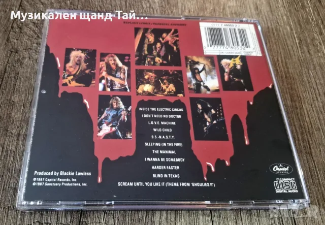 Компакт Дискове - Рок - Метъл:  W.A.S.P. - Live... In The Raw, снимка 2 - CD дискове - 56045560