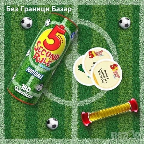 Нова Детска футболна игра с таймер 5 Second Rule Mini 2+ играчи 90 карти, снимка 4 - Настолни игри - 54046981