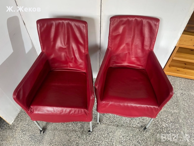 Два кожени стола, снимка 2 - Столове - 52848437