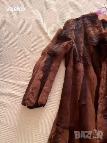 Дълго дамско палто естествено, снимка 4 - Палта, манта - 49356002