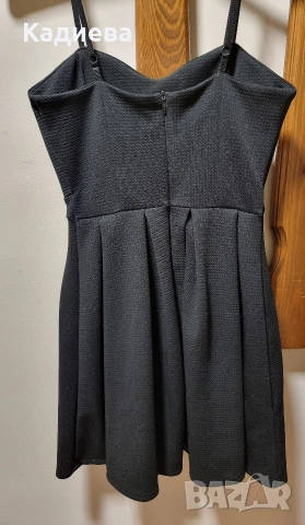 черна рокля с тънки презрамки , снимка 3 - Рокли - 54310378