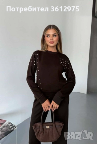 Дамски комплект с камъчета, снимка 4 - Спортни екипи - 52532304