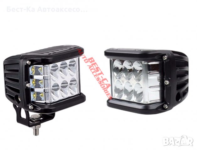 Комплект 2 броя халоген - Led bar лампа лед бар - 60 W10 см. подходящ за: джип, лодка, бус, кола, мо, снимка 3 - Аксесоари и консумативи - 33839234