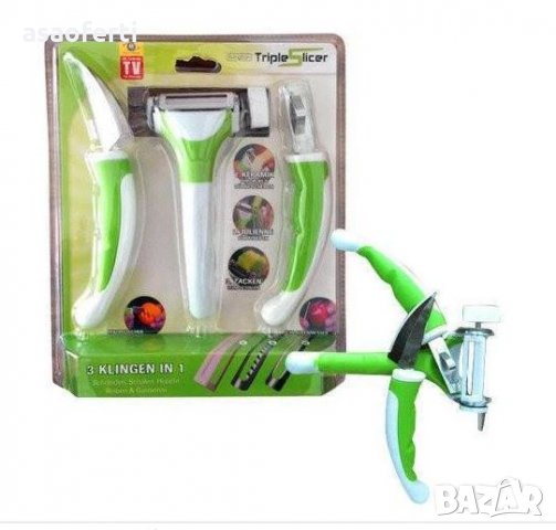 Комплект белачка за плодове и зеленчуци Triple Slicer , снимка 3 - Аксесоари за кухня - 31310415