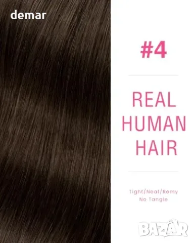 Hetto Nano Hair Extensions човешка коса 50,8 см 50 кичура (50 г), снимка 2 - Аксесоари за коса - 55871338