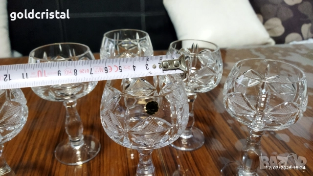 Кристални чаши , снимка 3 - Антикварни и старинни предмети - 37412500