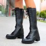 Равни ботуши - черна кожа - 221, снимка 3