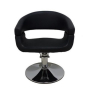 Фризьорски стол Cocito - S26 - черно/тъмно кафяв, снимка 1 - Фризьорски столове - 44657025