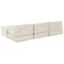 vidaXL Модулен диван Текстил Кремаво 210 x 140 x 56 см, снимка 7