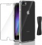 iPhone 7 силиконов кейс и стъклен протектрор + ластик за сигурност, снимка 1 - Калъфи, кейсове - 31363321