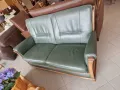 Диван двойка #естествена кожа #масив, снимка 2