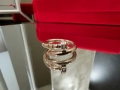 CARTIER Nail Juste un Clou Classic Rose Gold Diamonds Пръстен Пирон, снимка 3